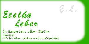 etelka leber business card