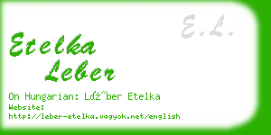 etelka leber business card